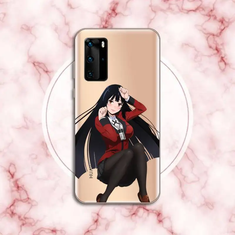 

Kakegurui Jabami Yumeko Phone Case Transparent for Huawei P20 P30 P40 lite pro P smart 2019 honor 8x 10i