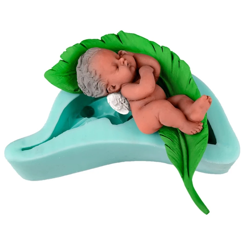 

Cute Leaf Kid Silicone Mould DIY Crafts Polymer Clay Ornaments Decorations Making Tool Epoxy Resin Mold M7DD