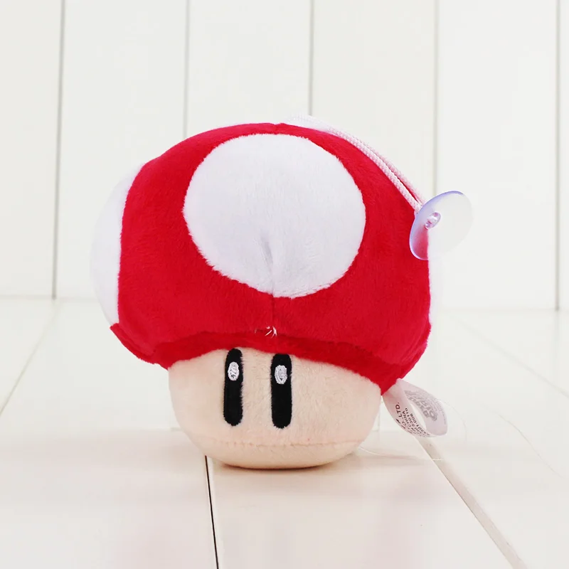 Супер Марио Йоши Гумба застенчивый парень Toadette Diddy Kong бомба Пиранья гриб Nabbit Koopa черепаха гусеница осьминог плюшевые игрушки - Цвет: 10cm  red Mushroom