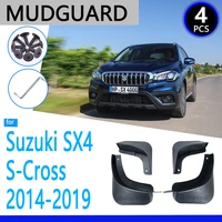 mudguards fit for suzuki sx4 s cross 2014 2019 2th generation car accessories mudflap fender auto replacement parts