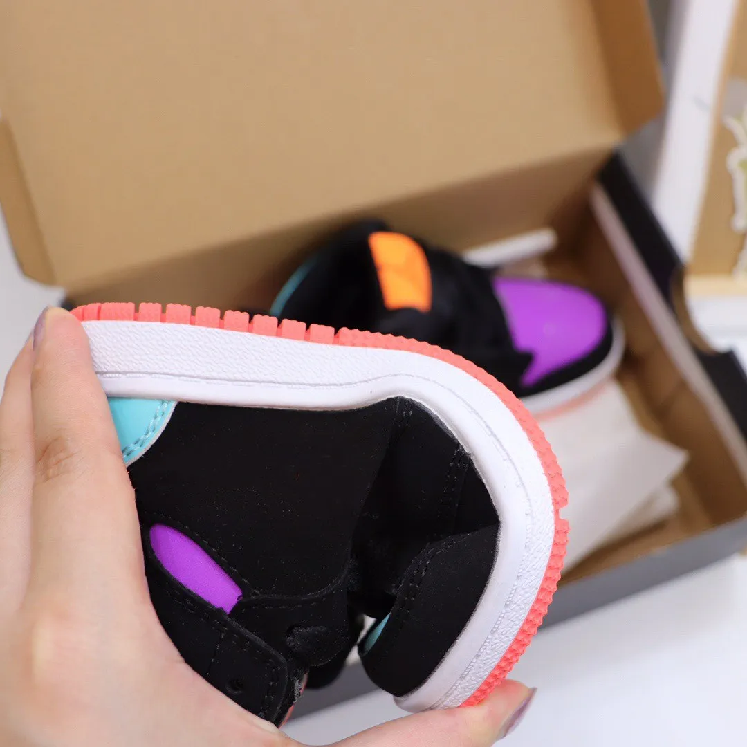 

New style Fashion Children's Sneakers variety colors High quality Luxury Designer Famous Brand Shoes Non-slip Basketball Shoes