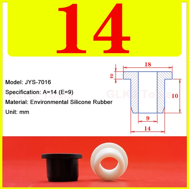 10 шт. черные/белые силиконовые втулки для проводов 5-24 мм | AliExpress