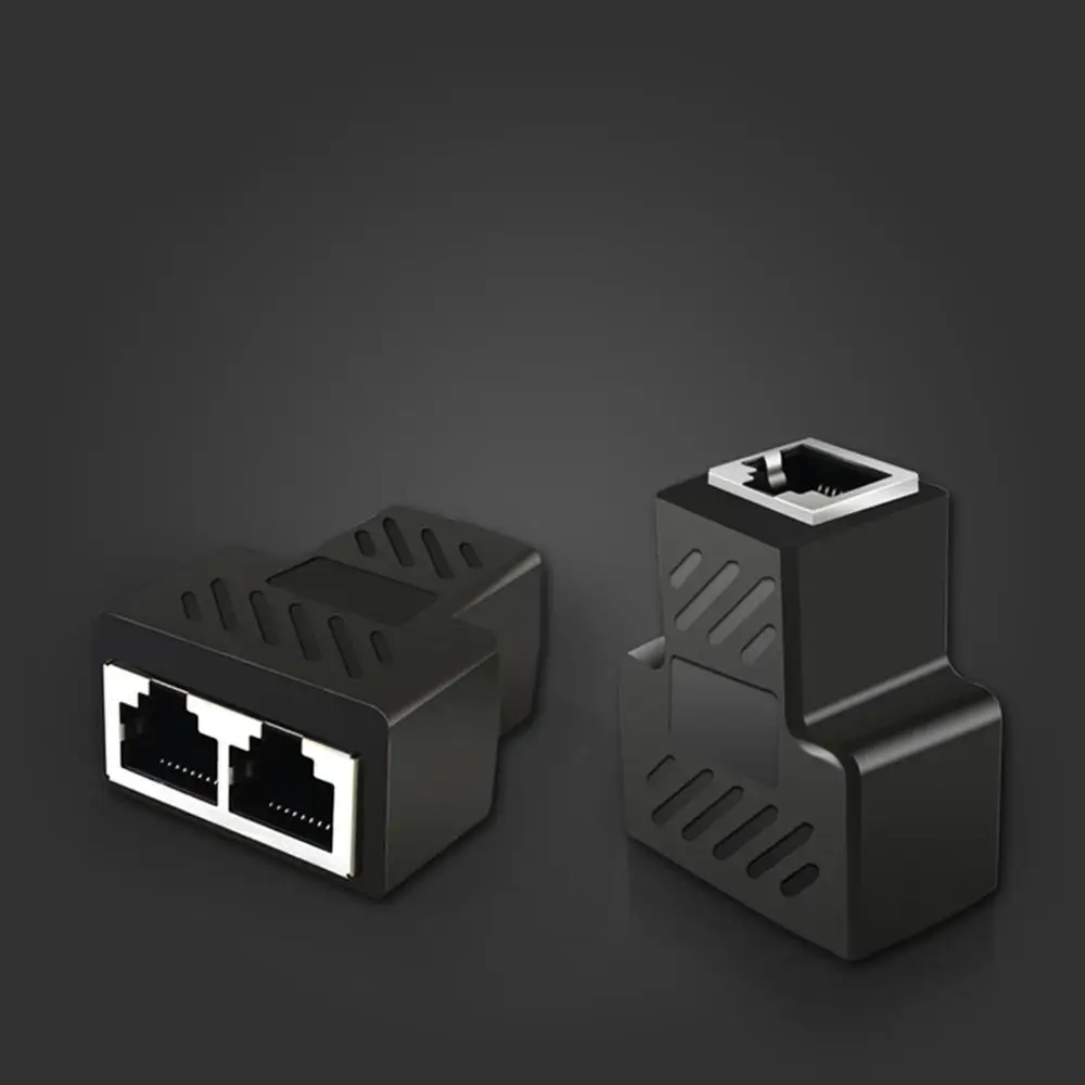 Разветвитель сетевой Ethernet RJ45 с 1 на 2 каналами двойной переходник соединитель