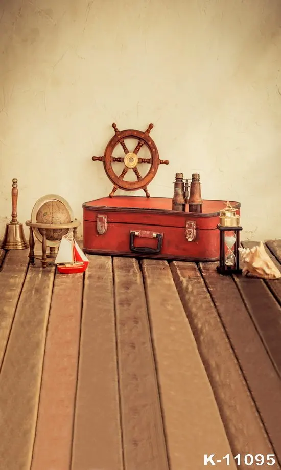 

Old Vintage Navigation Ship wooden floor Baby birthday Party Portrait Photo Background Photography Backdrop Photo studio