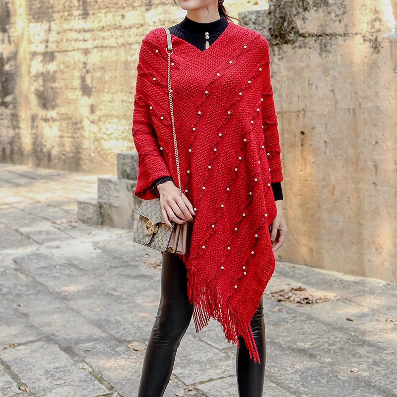 Новая модная зимняя теплая Женская пончо Большие шали кашемировые пашмины |