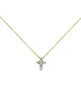 Темные алмазные-циркон крест ожерелье 925 пробы серебро родием или 18K с позолотой. Антиоксид.