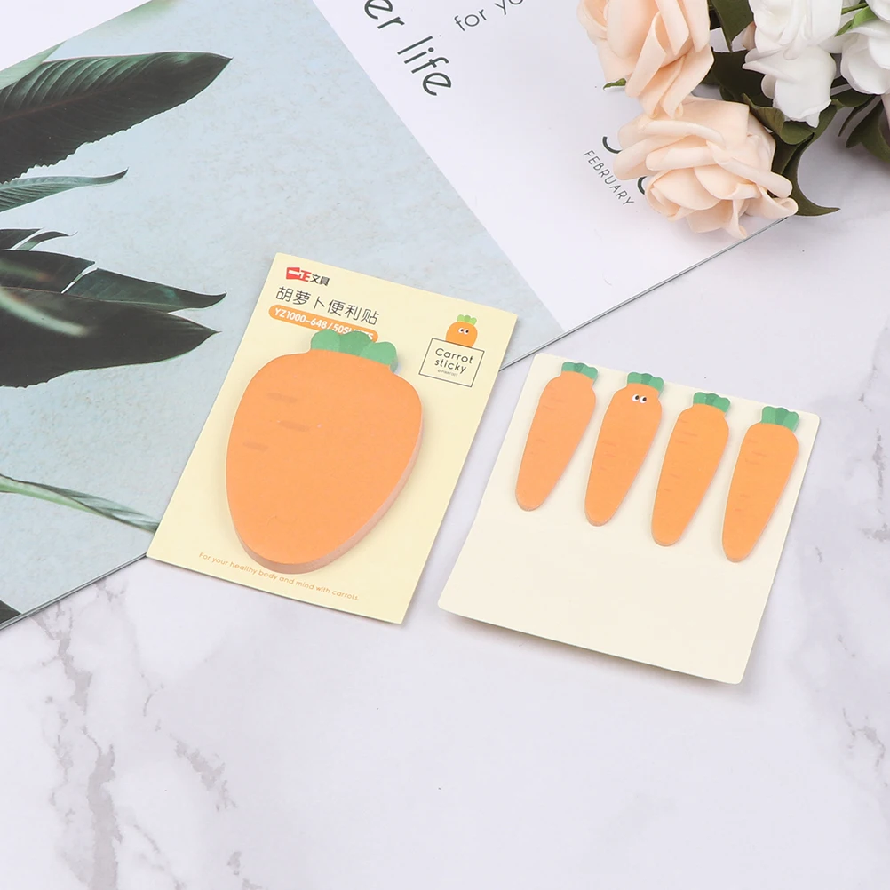 

Kawaii Carrot N Times Sticky Notes Creative Office Decor Paper Memo Pad School Office Supplies