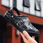 Шлепанцы Мужские дышащие, сандалии с дырками, с перфорацией, пляжные тапочки, большие размеры 47 48 49, летняя обувь