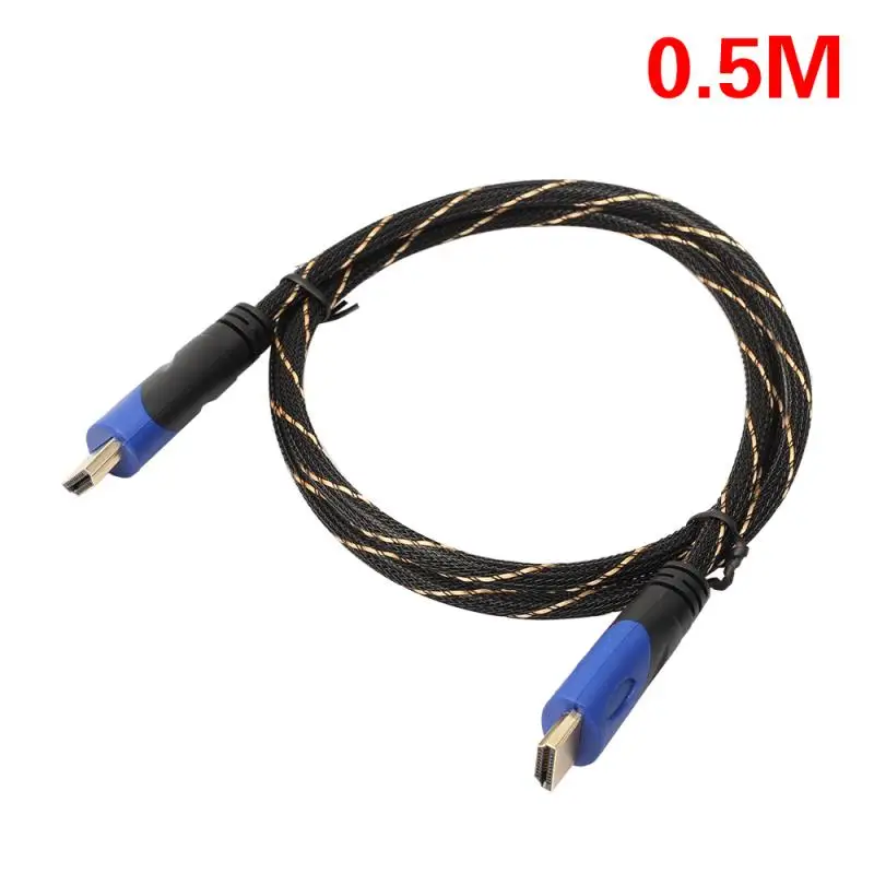 Плетеный кабель HDMI разъем Папа папа позолоченный штекер скорости кабели для