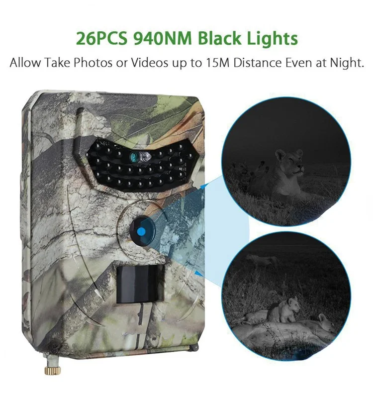 

New Outdoor Trail Camera 12MP New Wild Animal Detector Cameras HD Waterproof Monitoring Infrared Cam Night Vision Photo Trap