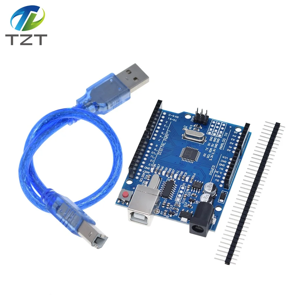 Умная электроника высокого качества для Arduino UNO R3 CH340G+ MEGA328P чип 16 МГц UNO R3 макетная плата+ USB кабель DIY комплект