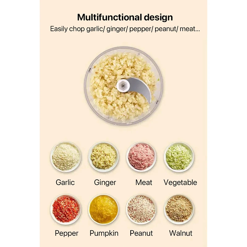 wireless food chopper garlic crusher meat grinder mini garlic press vegetable chopper masher machine kitchen gadgets blender free global shipping