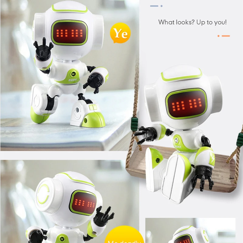 Умный робот JJRC R8 Mini Детский озвученный с LED-подсветкой для самостоятельной сборки