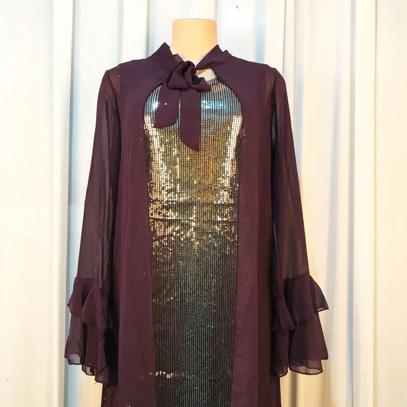 

Chiffon Long Sleeve Two psc Deress