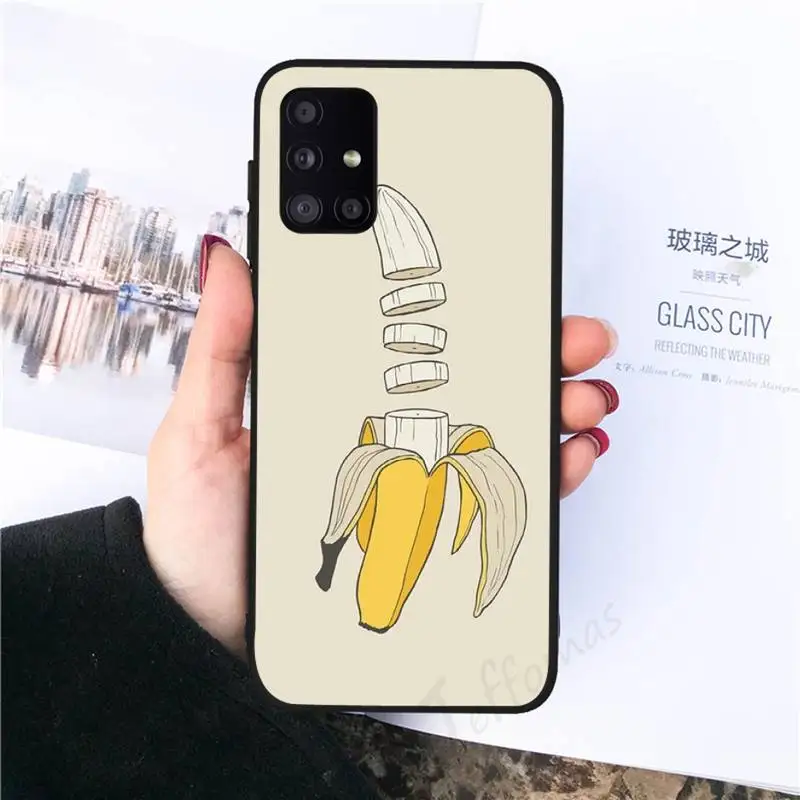 

Fruit Banana Lemon Phone Case black For Samsung galaxy S 21 20 10 8 A 51 71 50 21s 70 40 20 20e note 10 plus Ultra 5g fe