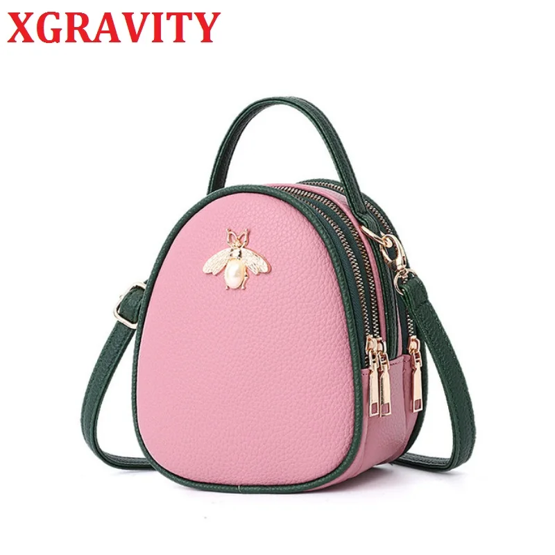 

XGRAVITY милые дамские сумочки, элегантный клатч с носком, сумка на плечо, повседневная универсальная яркая женская сумка, сумки с пчелами H0691