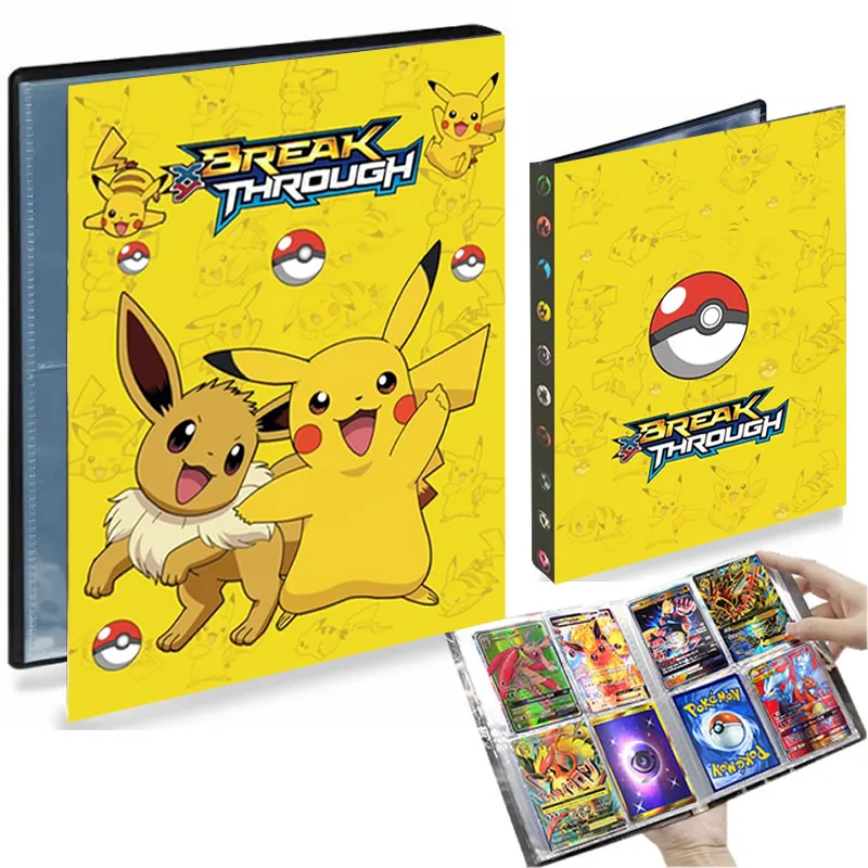 

4 Pocket Pokemon Album Collections Holder 240 Cards Book Livre Pokémon Playing Game Pikachu Map Binder Folder List Kids Toy Gift