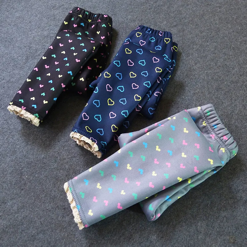 

Baby Girl Clothes Kid Legging Girl Winter Autumn Thick Warm Cartoon Leggings Pants 2021 Boys Girls Leggings Plus Velvet Trousers