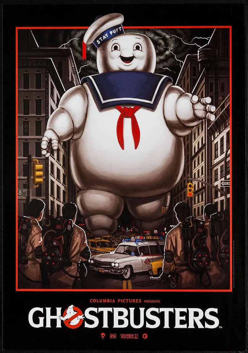 Ghostbusters классический Винтаж фильм Шелковый плакат декоративной | Рисование и каллиграфия -4000317633965