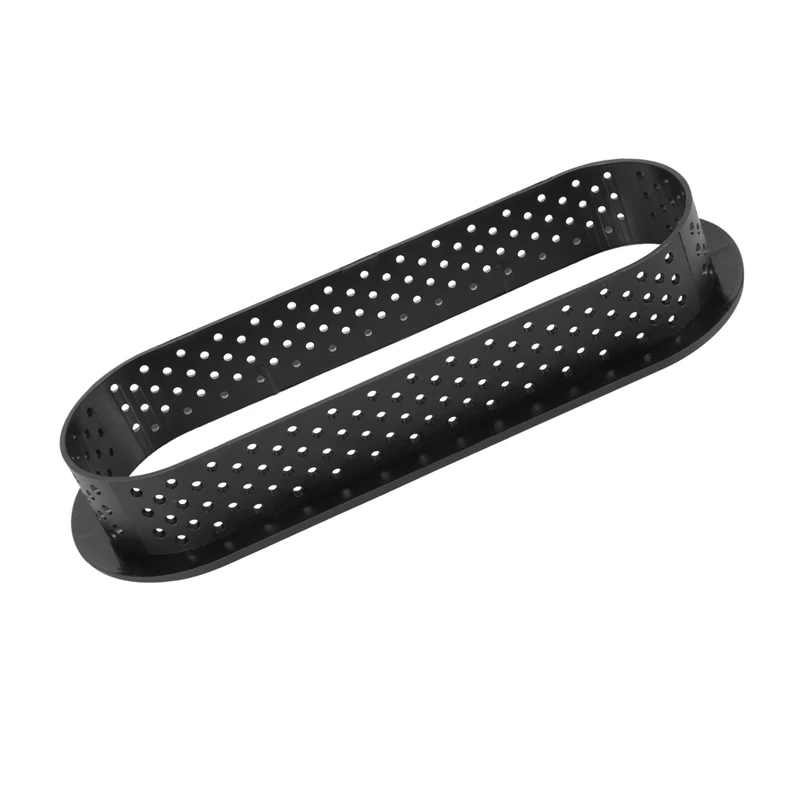 

12 Pieces Oval Tart Rings Heat-Resistant Perforated Cake Mousse Ring Non Stick Bakeware Tart Mini Cake Mold Cake Rings