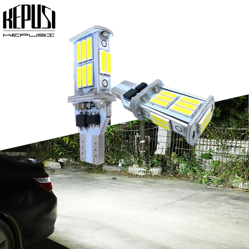 

2x T15 W16W 921 Super Bright High Quality 18 SMD 7020 LED Canbus No ERROR Car Backup Reserve Lights Bulb Side Marker Xenon White
