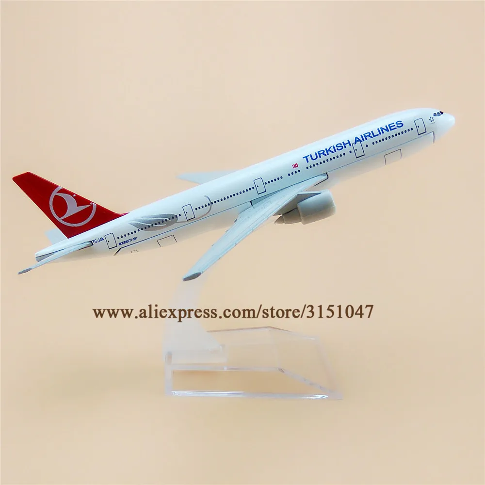 16 см модель воздушного самолета из металлического сплава TURKISH Airways Boeing 777 B777 Airlines с