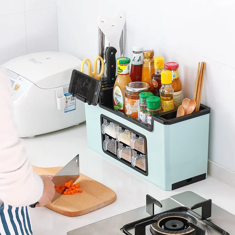 1 Set Kitchen Tools Condiment Bottles Storage Holders Supplies Multifunction Seasoning Box Rack | Дом и сад