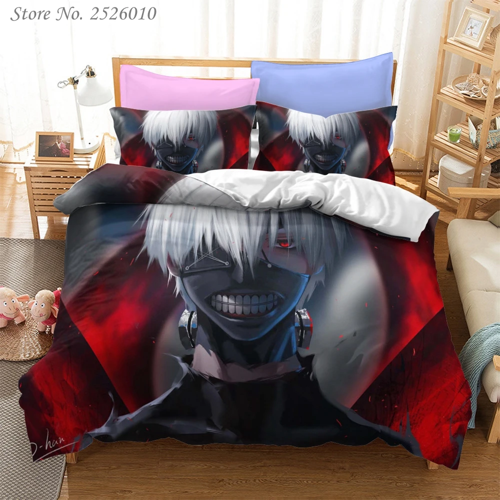 

Anime Tokyo Ghoul 2/3pcs Bedding Set Suit Kid Quilt Cover Cartoon 3D Printed Bed Child Bedroom Bed Duvet Cover Bedclothes 01