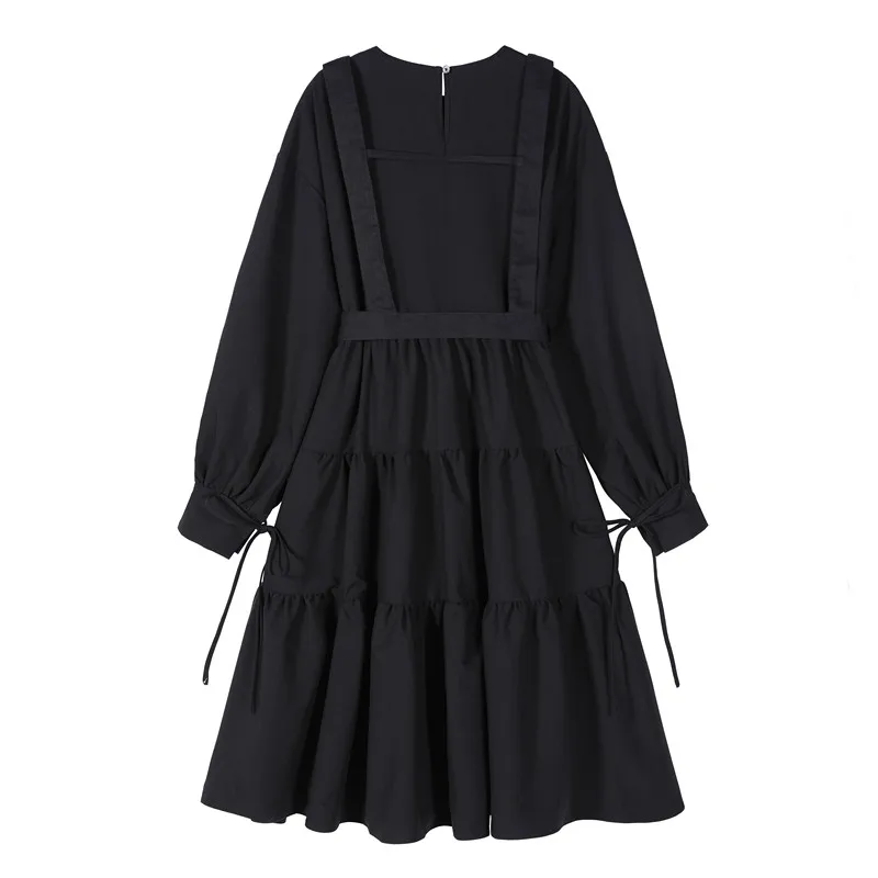 

Women casual Oversize black shirt Dress Ladies loose comfortable Midi Dresses