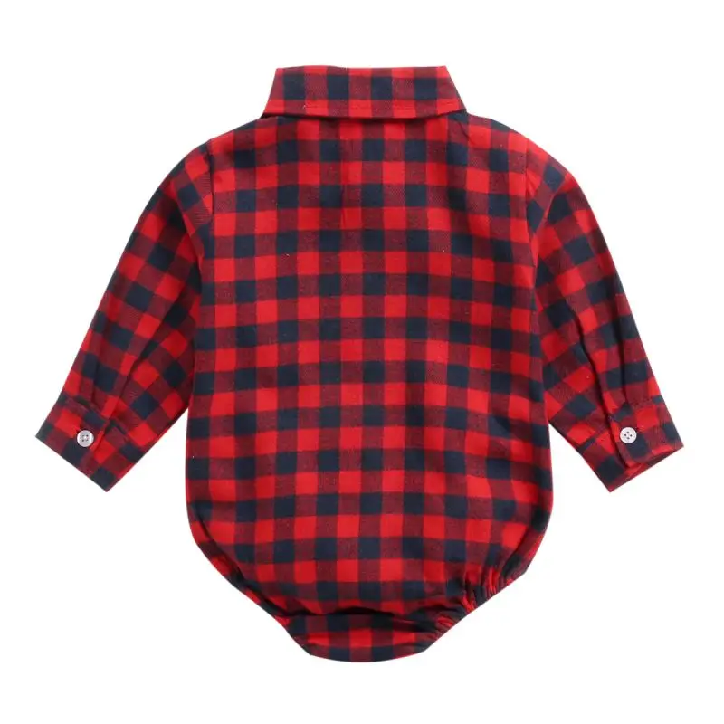 

Autumn Baby Boy Clothes Baby Rompers Cute Plaid Pattern Baby Boy Onesies Fashion Classic Long-sleeve Lapel Newborn Baby Clothes