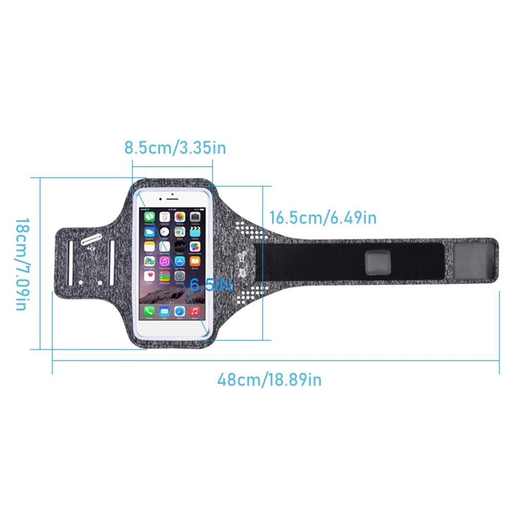 

Running Bags 5 Colors Unisex Armbands Touch Screen Cell Phone Arms Band Phone Case Sports Accessories for 4-6.3 Inch Smartphone