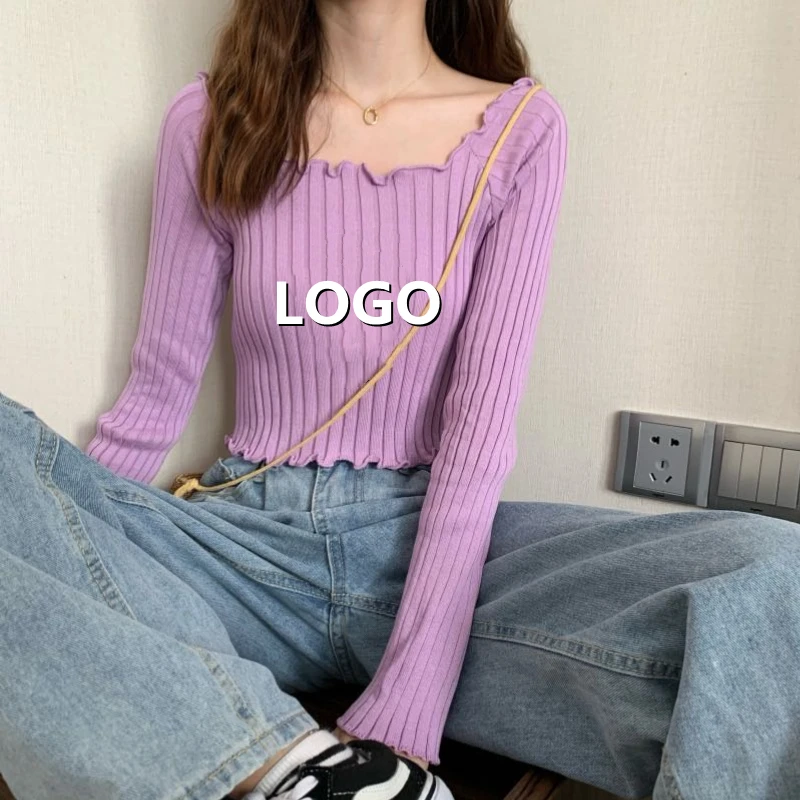 

Top brand custom printed cartoon pattern logo women's jacket vest fashion tight-fitting women's sweater vest Harajuku sweater