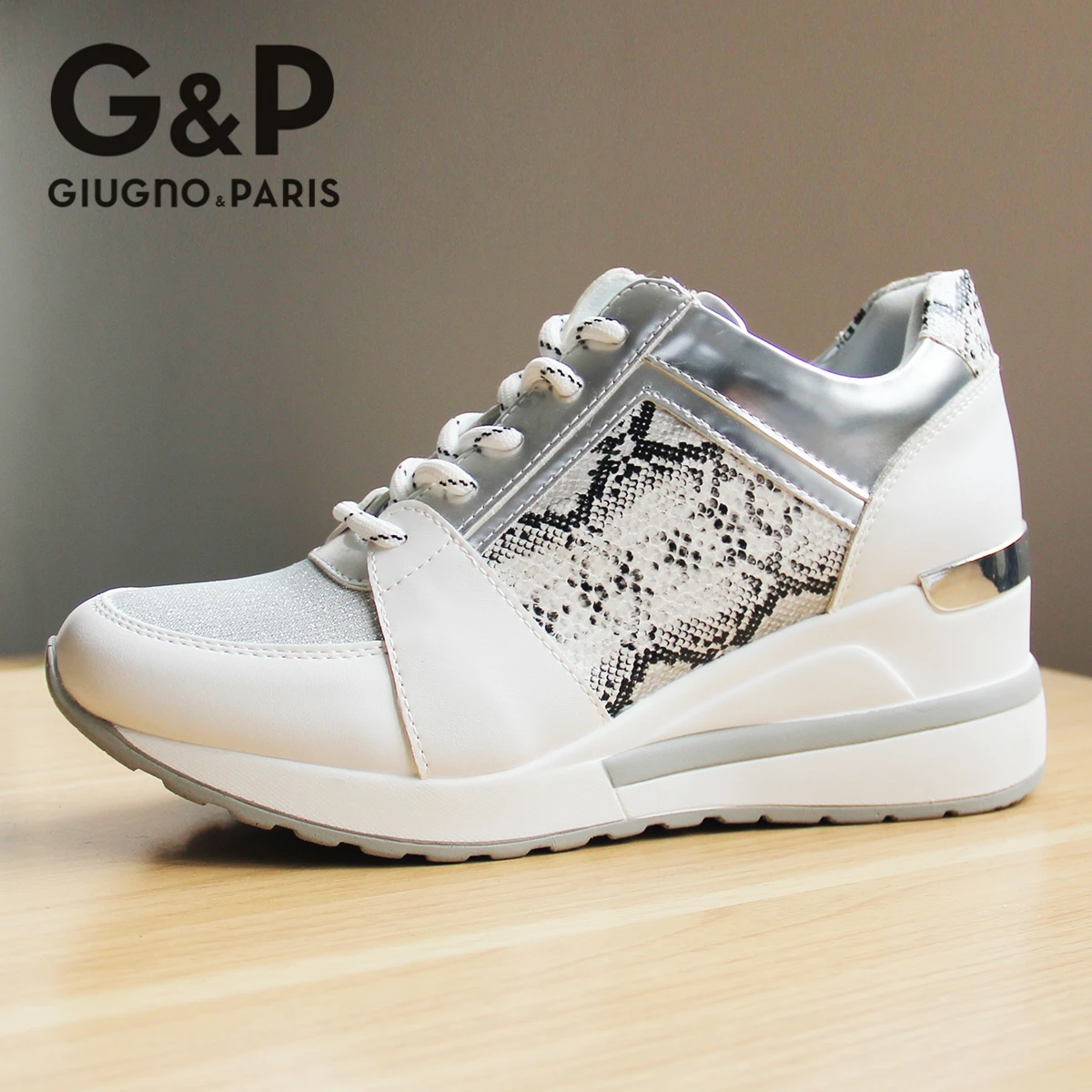 Женские леопардовые кроссовки на платформе Сезон весна зима Женская обувь