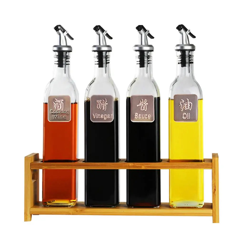 

Cooking Seasoning Bottle Dispenser Sauce Bottle Glass Storage Bottles for Oil and Vinegar Creative Kitchen Tools Accessories