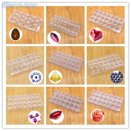 21 прозрачная пластиковая акриловая Форма для шоколада Поликарбонат PC DIY Алмазная