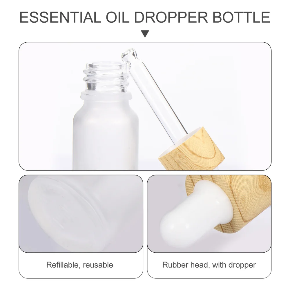 

4pcs Essential Oil Bottles Subpackaging Dropper Bottles Travel Storage Bottle