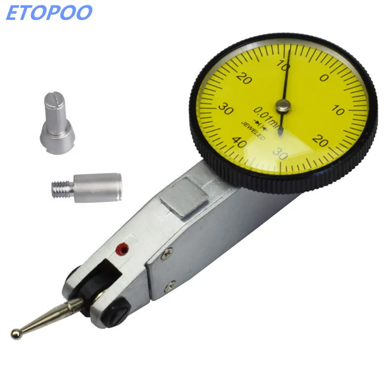 dial test indicator 0-0,8 мм измеритель уровня шкала точный циферблат тестовый индикатор 0-10 мм циферблат индикатор мини Универсальный гибкий магнитный держатель подставка - Цвет: dial test indicator