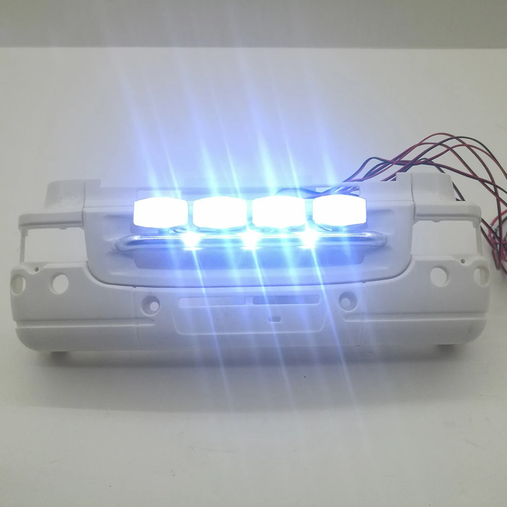 Передняя впускная светодиодная фара из алюминиевого сплава для грузовика 1/14 Tamiya