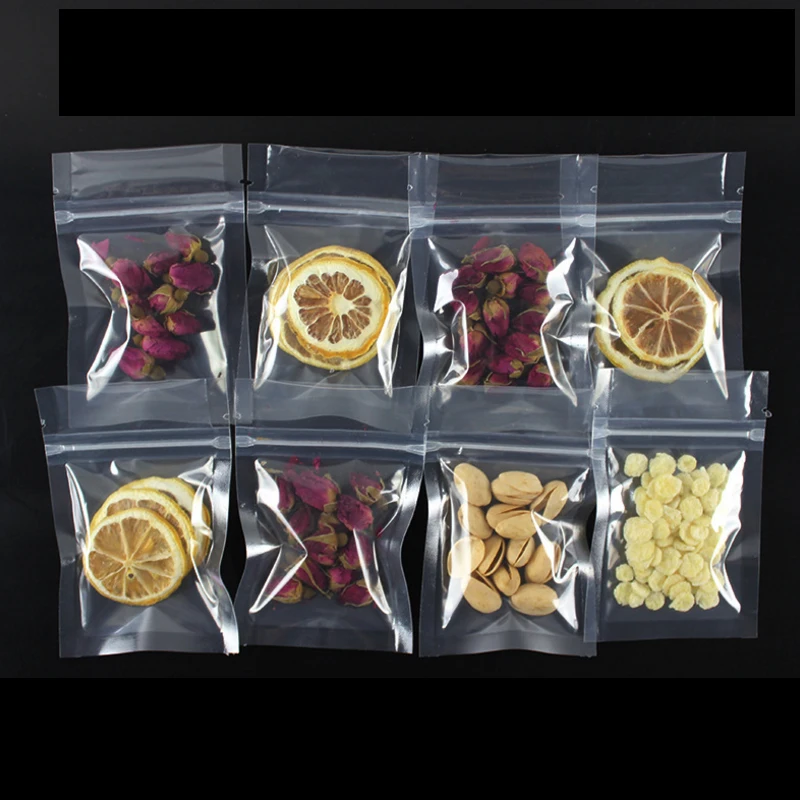 

100pcs/Lot Small Self Sealing Ziplock Tea Package Bags Food Pouches Pack Bags Plastic Packaging For Coffee Tea