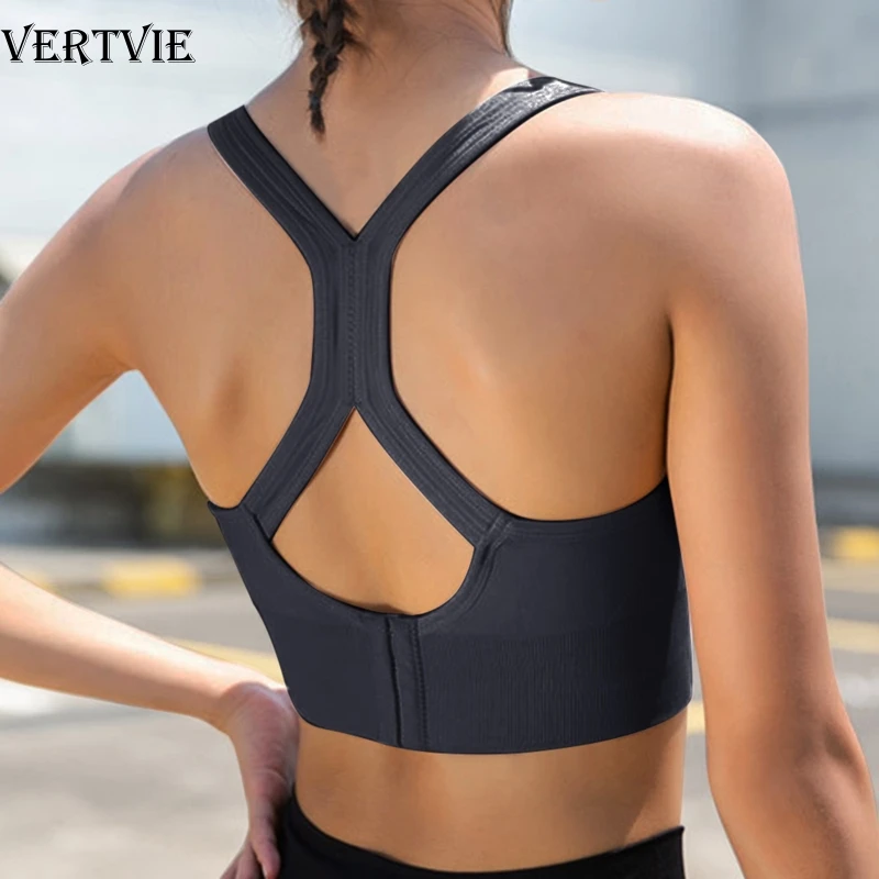 Женский спортивный бюстгальтер с пуш ап VERTVIE укороченный топ для фитнеса
