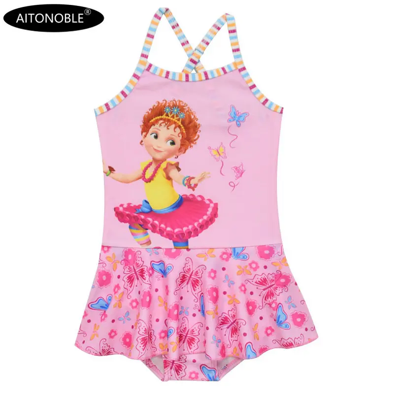 Aitonoble Swimwear Children Girls Swimsuit Surprise Princess Cosplay Costume Summer Doll Dress | Спорт и развлечения