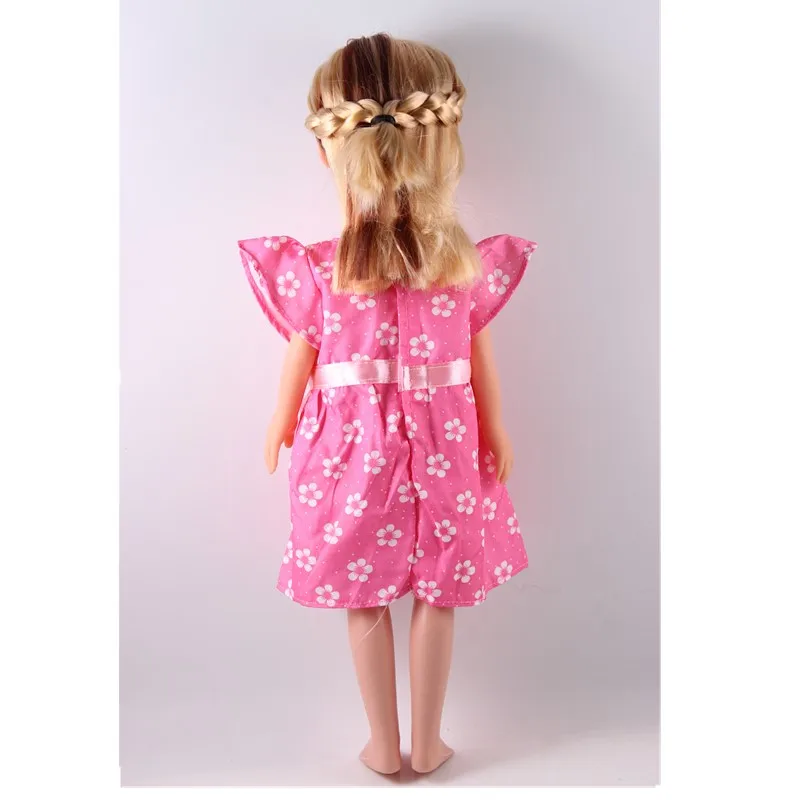 Модное милое платье с красными цветами повседневная одежда аксессуары для куклы