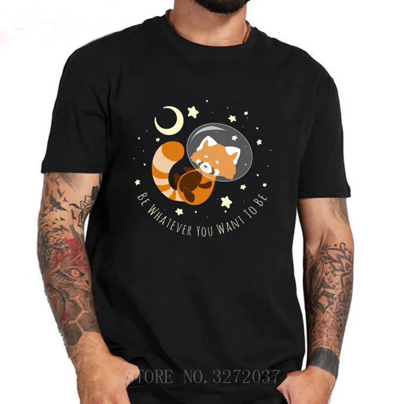 Будьте тем что вы хотите быть человеком Футболка красная панда мечты мужчины