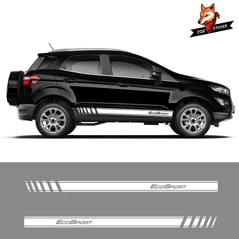 2 шт. виниловые наклейки с полосками сбоку для дверей автомобиля графические