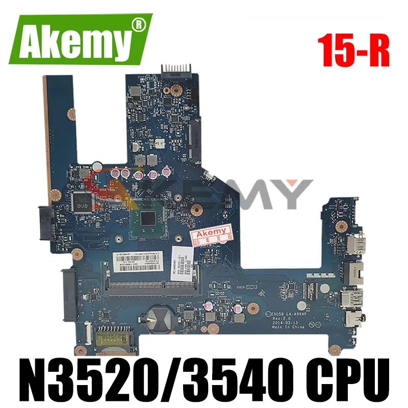 

760787-001 788287-501 для HP 15-R 15-R011DX Материнская плата ноутбука ZS050 LA-A994P с N3520/3540 Quad core Процессор 100% полностью протестирована