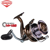 proberos 141bb spinning reel front and rear drag system 4 01 gear ratio 26 30kg max drag pesca spinning fishing accessories
