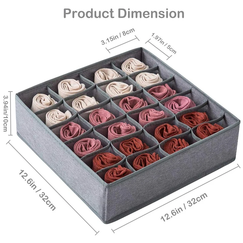 2 комплекта носков для шкафа Органайзер разделитель ящика 24 ячейки складной шкаф