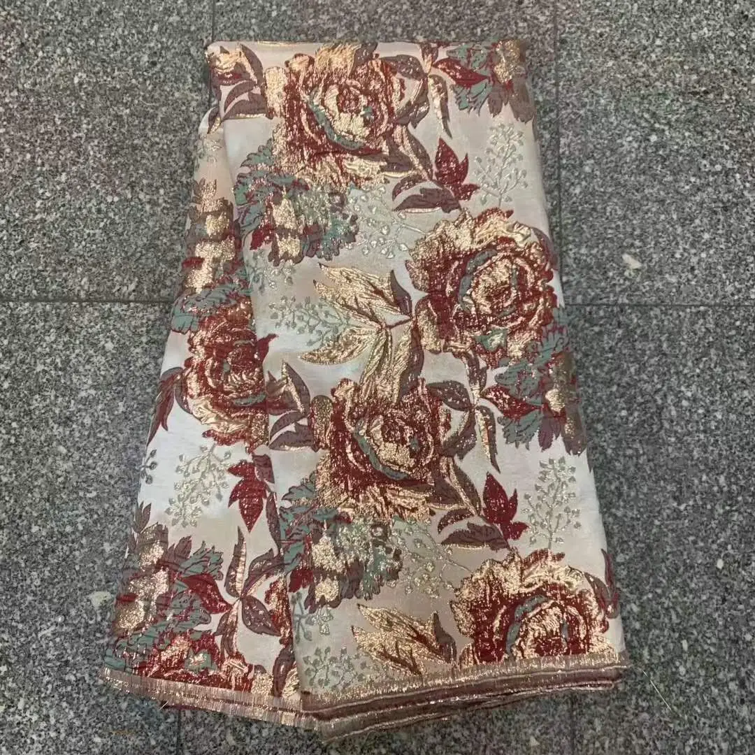 Популярный новый жаккард парчовая кружевная ткань Лидер продаж африканский тюль