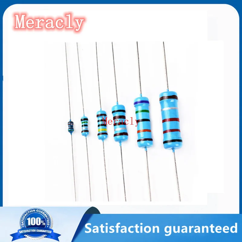 

20PCS 1W Metal Film Resistor 1% Five-color Ring Power Resistor 0.1~1M 2 4.7 10R 47 100 220 360 470 1K 2.2K 10K 22K 4.7K 100K Ohm