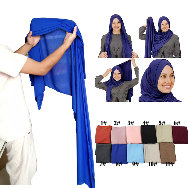 Модный женский шарф-хиджаб с внутренней мусульманской подкладкой шапка